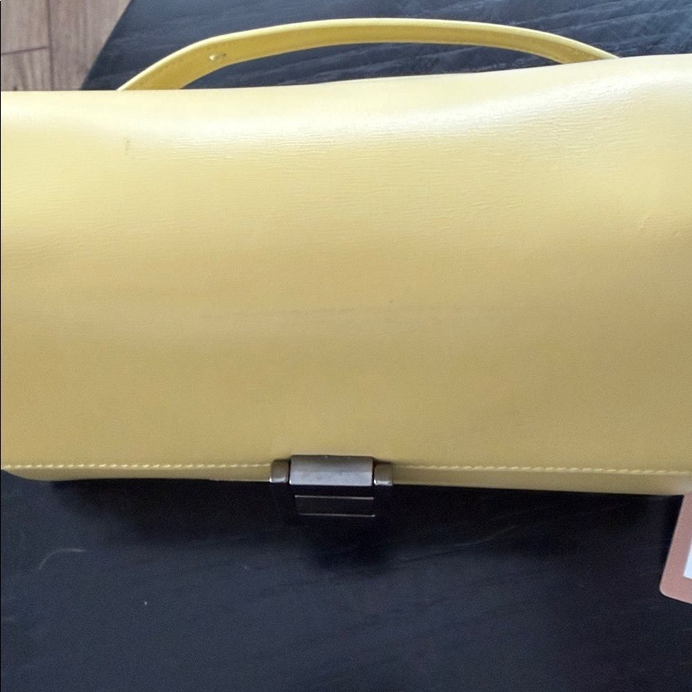 Alaia Clara Small Leather Handbag Yellow NWT - Picture 8 of 8